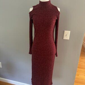 NWT South Moon Under brand Abbetine form fitting cold shoulder sweater dress